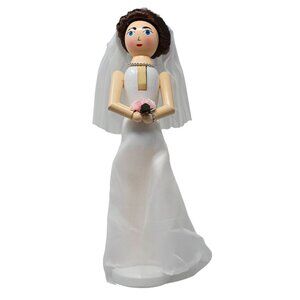 Bride Wedding Day Anniversary 16" Christmas Nutcracker - Bridal Gift